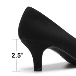 Comfy Round Toe Low Heel Pumps