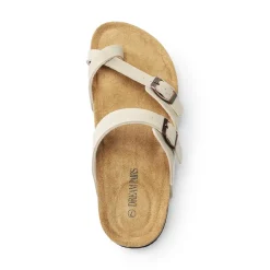 Cork Footbed Thong Slide Sandals