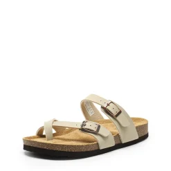 Cork Footbed Thong Slide Sandals