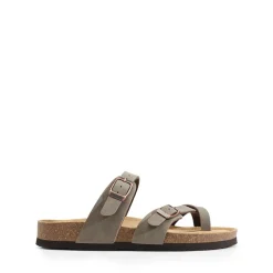 Cork Footbed Thong Slide Sandals