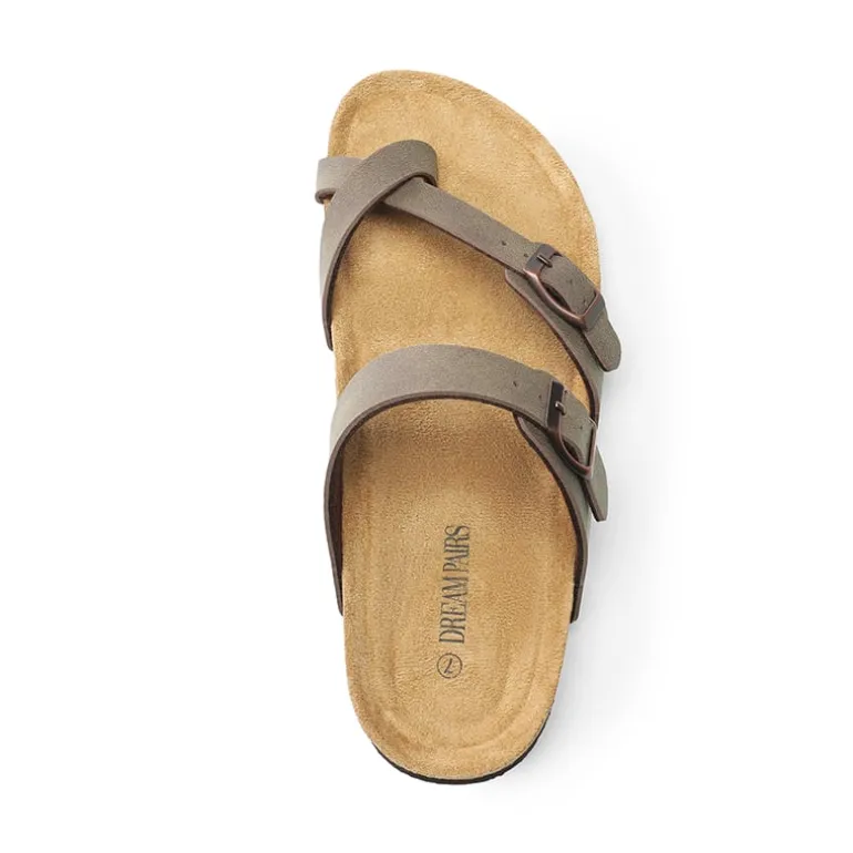 Cork Footbed Thong Slide Sandals