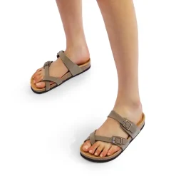 Cork Footbed Thong Slide Sandals