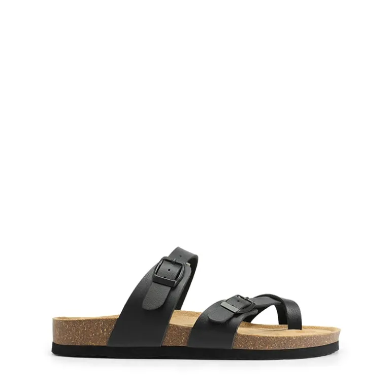 Cork Footbed Thong Slide Sandals