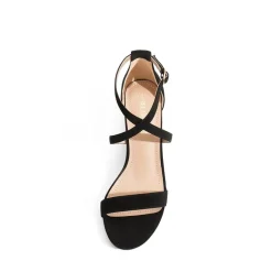 Criss Cross Chunky Heel Ankle Strap Sandals