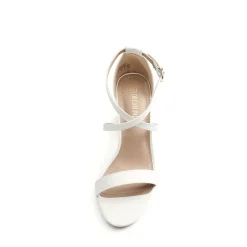 Criss Cross Chunky Heel Ankle Strap Sandals