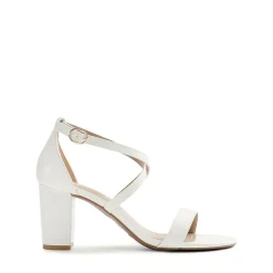 Criss Cross Chunky Heel Ankle Strap Sandals