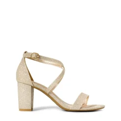 Criss Cross Chunky Heel Ankle Strap Sandals