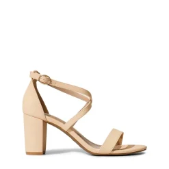 Criss Cross Chunky Heel Ankle Strap Sandals