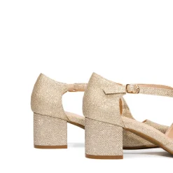 Criss-Cross Chunky Heel Pumps