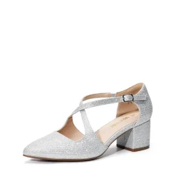 Criss-Cross Chunky Heel Pumps