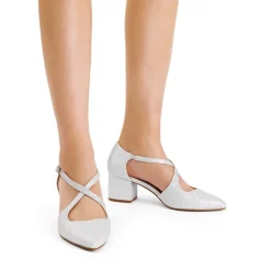 Criss-Cross Chunky Heel Pumps