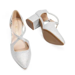 Criss-Cross Chunky Heel Pumps