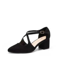 Criss-Cross Chunky Heel Pumps