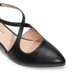 Criss-Cross Chunky Heel Pumps
