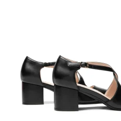 Criss-Cross Chunky Heel Pumps