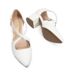 Criss-Cross Chunky Heel Pumps