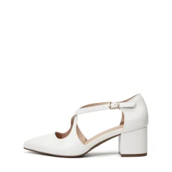 Criss-Cross Chunky Heel Pumps