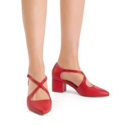 Criss-Cross Chunky Heel Pumps