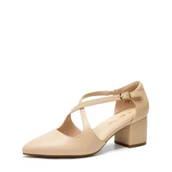 Criss-Cross Chunky Heel Pumps