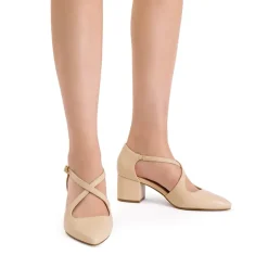 Criss-Cross Chunky Heel Pumps