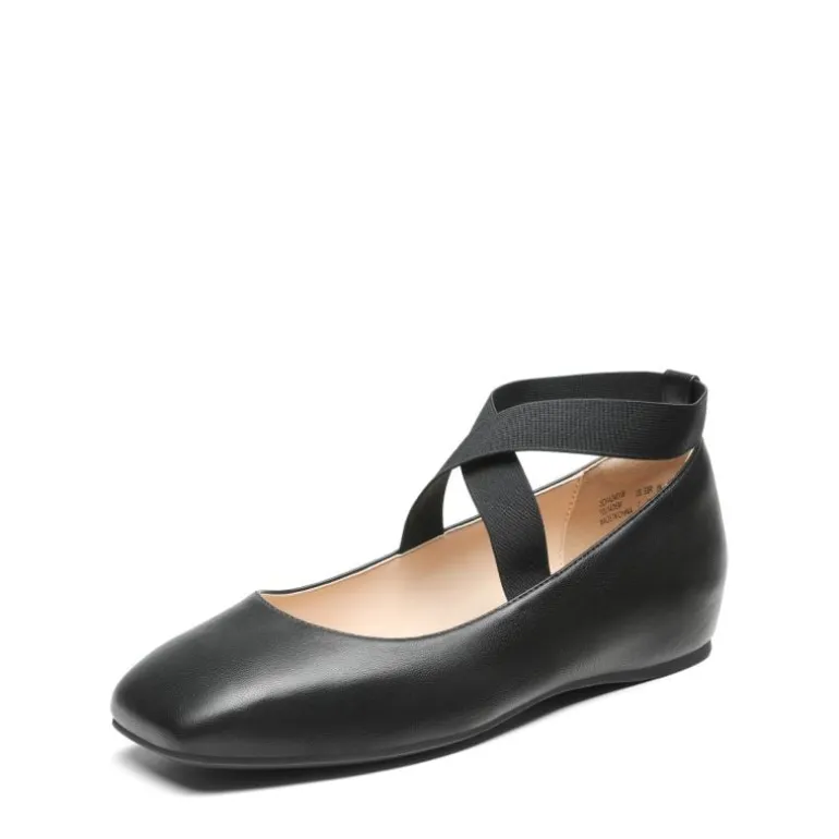 Criss Cross Elastic Ankle Strap Flats