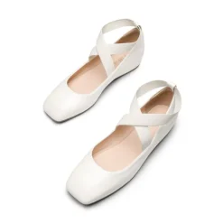 Criss Cross Elastic Ankle Strap Flats