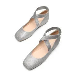 Criss Cross Elastic Ankle Strap Flats