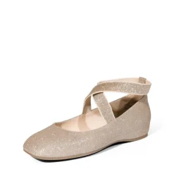 Criss Cross Elastic Ankle Strap Flats