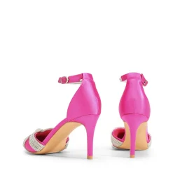 Crisscross Rhinestone Straps Pumps