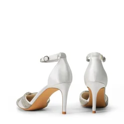 Crisscross Rhinestone Straps Pumps