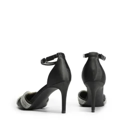 Crisscross Rhinestone Straps Pumps