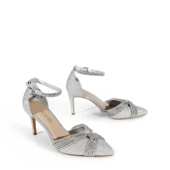 Crisscross Rhinestone Straps Pumps