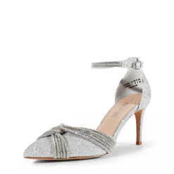Crisscross Rhinestone Straps Pumps