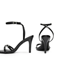 Criss-Cross Strap Stiletto Heel Sandals