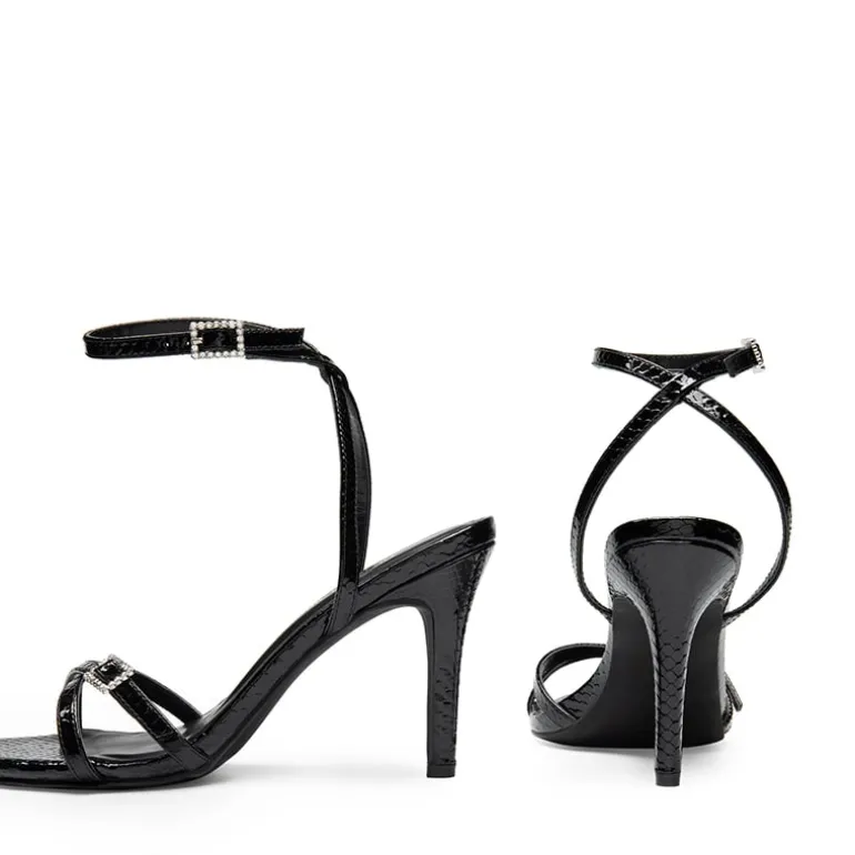 Criss-Cross Strap Stiletto Heel Sandals