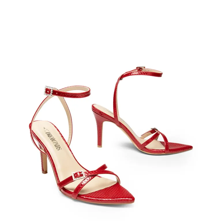 Criss-Cross Strap Stiletto Heel Sandals
