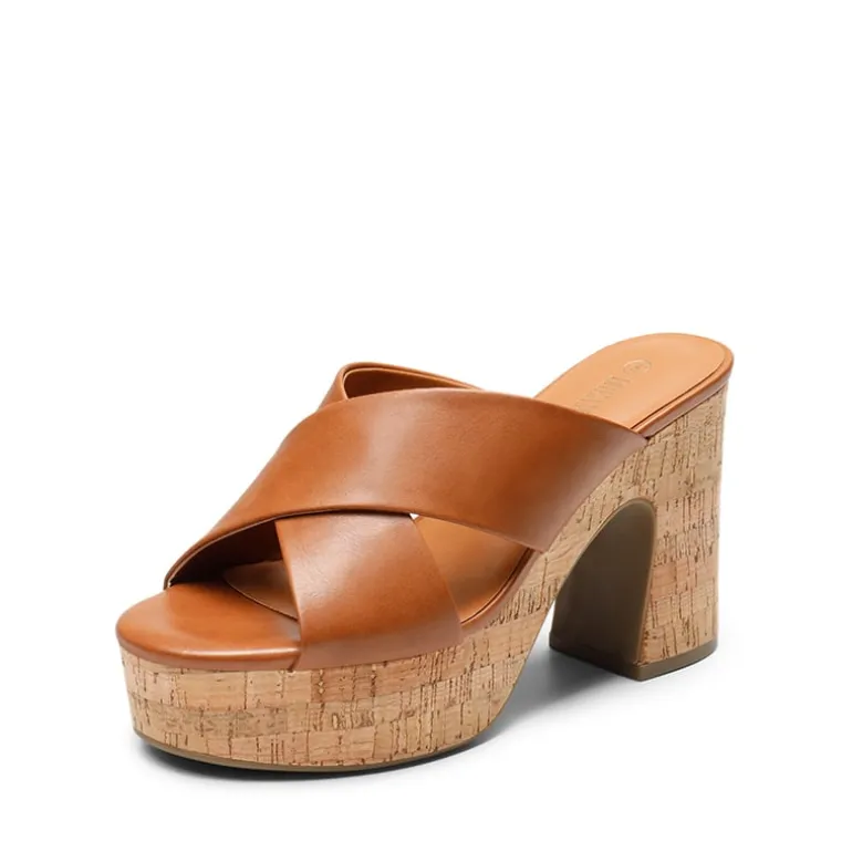 Criss Cross Wedge Platform Sandals