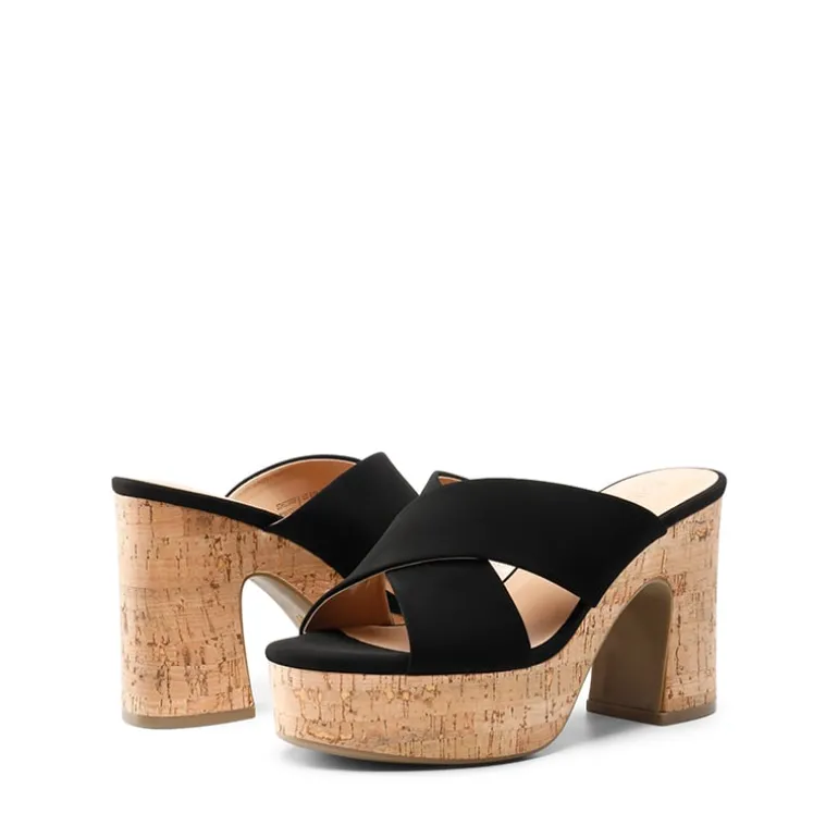 Criss Cross Wedge Platform Sandals