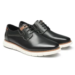 [CrossFlex NeatPolish-] Men's Vegan Leather Oxford Dress Sneakers