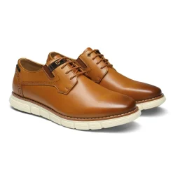 [CrossFlex NeatPolish-] Men's Vegan Leather Oxford Dress Sneakers