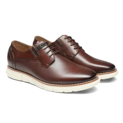 [CrossFlex NeatPolish-] Men's Vegan Leather Oxford Dress Sneakers