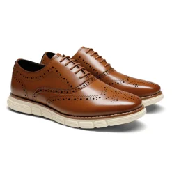 [CrossFlex NeatPolish+] Men's Wingtip Oxford Dress Sneakers