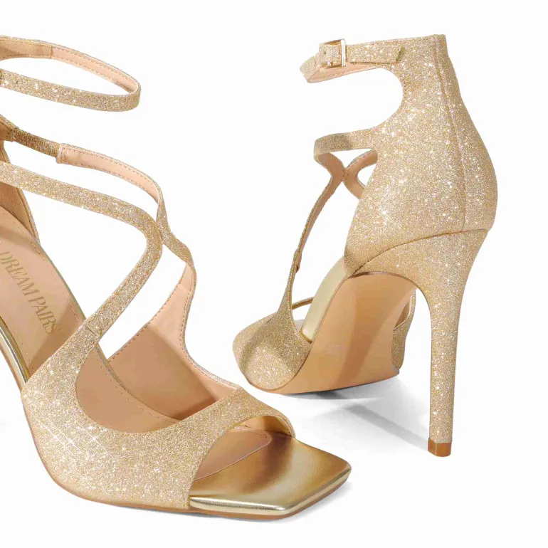 Cross Strappy Stiletto Heels
