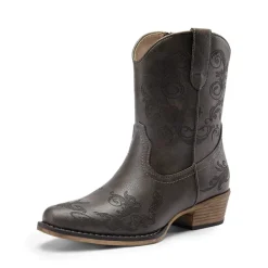 Cuban Heel Cowgirl Ankle Boots