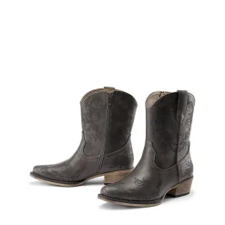 Cuban Heel Cowgirl Ankle Boots