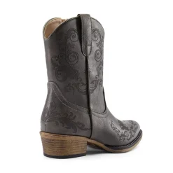 Cuban Heel Cowgirl Ankle Boots