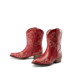 Cuban Heel Cowgirl Ankle Boots