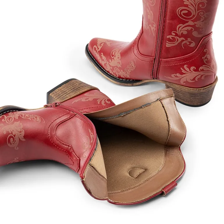Cuban Heel Cowgirl Ankle Boots