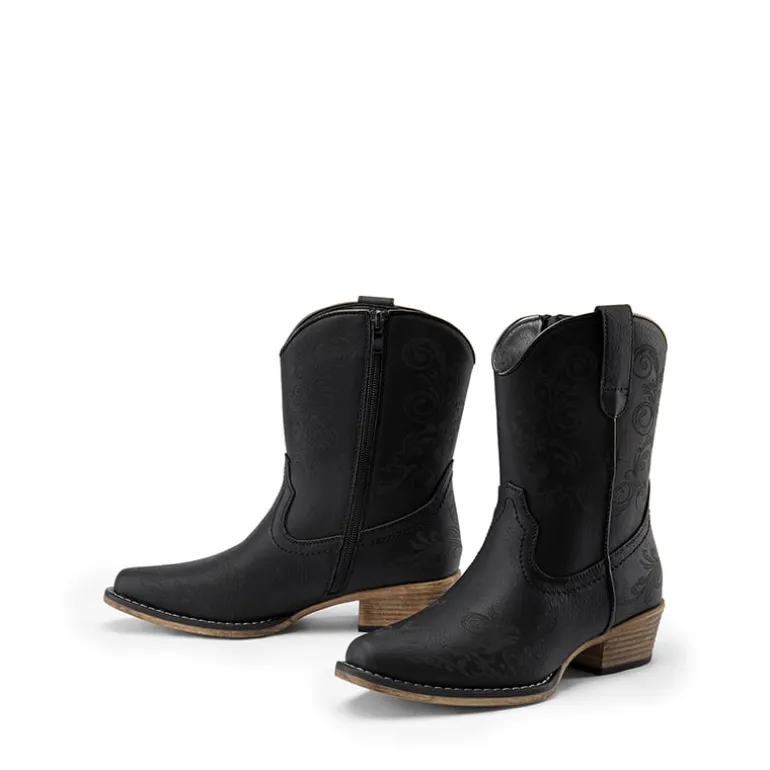 Cuban Heel Cowgirl Ankle Boots