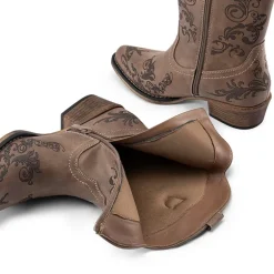 Cuban Heel Cowgirl Ankle Boots